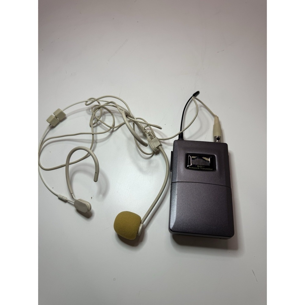BritB1 Wireless UHF Bodypack‎ Transmitter with Headset Mic 480.575 MHz
